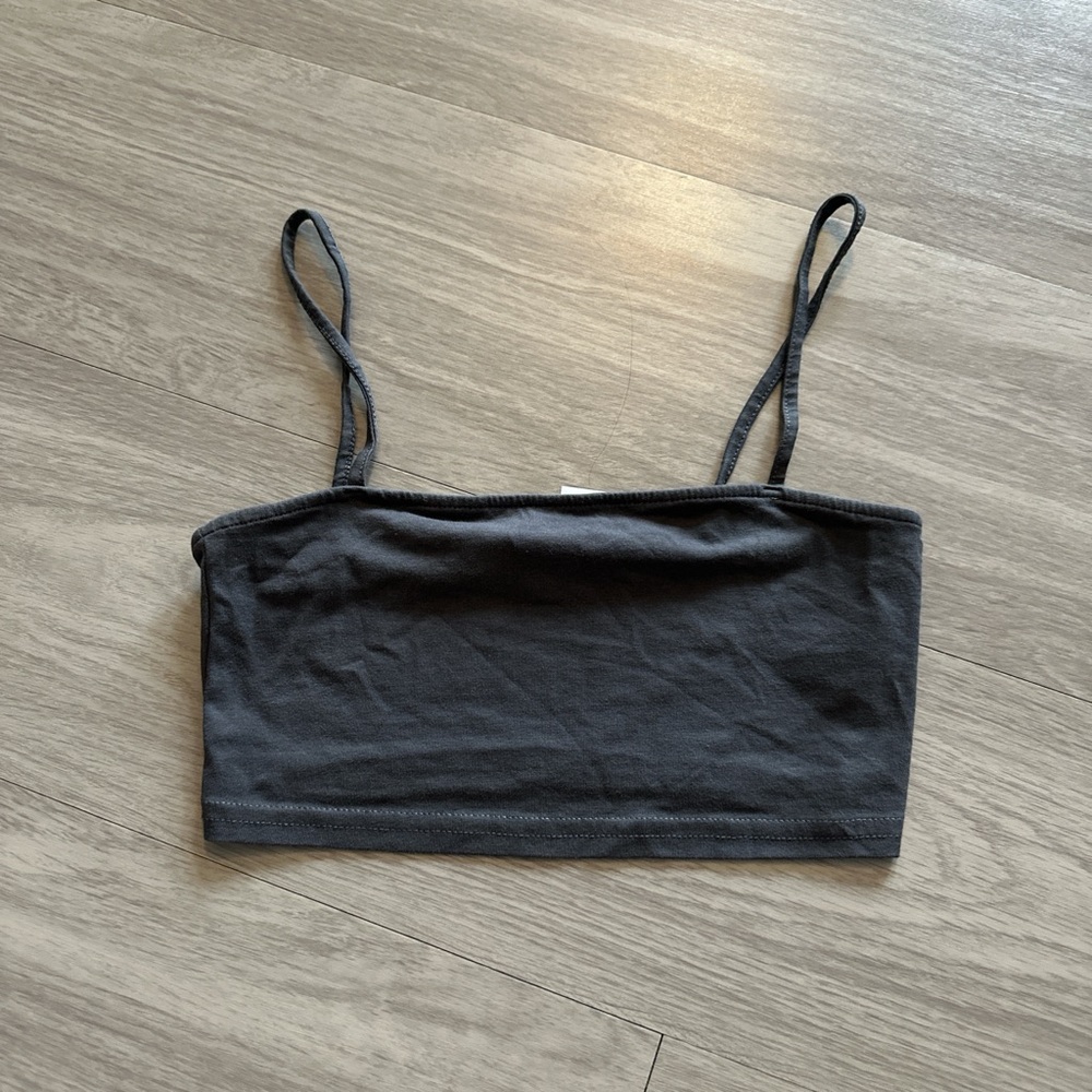 Divided Dark Gray Camisole Top